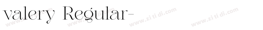 valery Regular字体转换